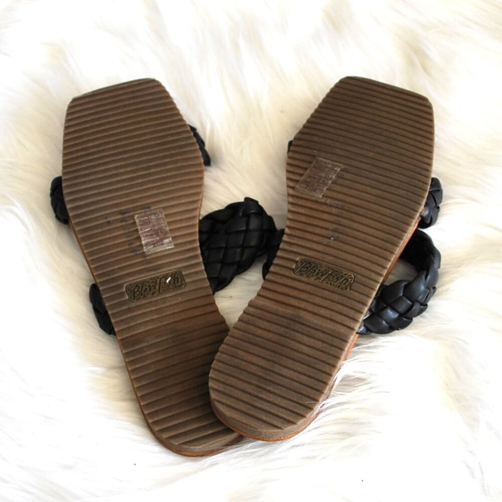 Blowfish Zelie Black Mandala Braided Slip On Sandals 10 - Picture 3 of 3